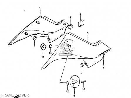 FRAME COVER - GSX750S 1984 (E) UNITED KINGDOM (E02)