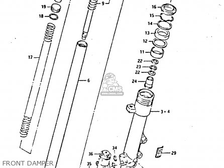 FRONT DAMPER - GSX750S 1984 (E) UNITED KINGDOM (E02)