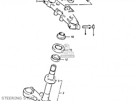 STEERING STEM - GSX750S 1984 (E) UNITED KINGDOM (E02)