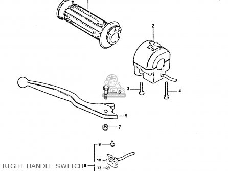RIGHT HANDLE SWITCH - GSX750S 1984 (E) UNITED KINGDOM (E02)