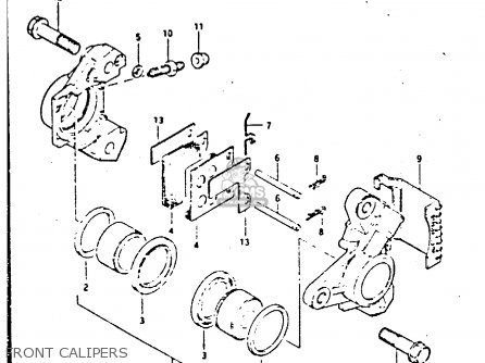 FRONT CALIPERS - GSX750S 1984 (E) UNITED KINGDOM (E02)