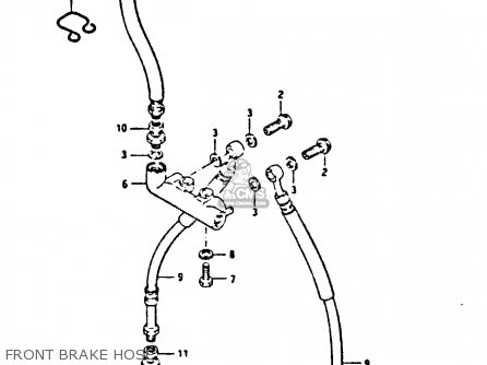 FRONT BRAKE HOSE - GSX750S 1984 (E) UNITED KINGDOM (E02)