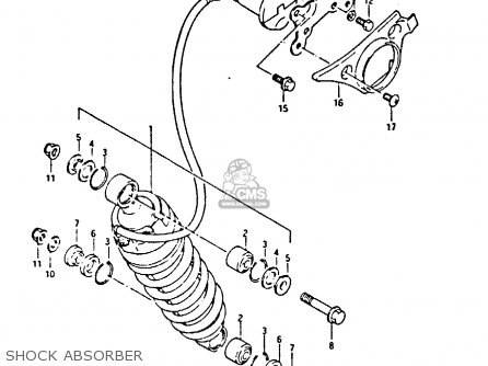 SHOCK ABSORBER - GSX750S 1984 (E) UNITED KINGDOM (E02)