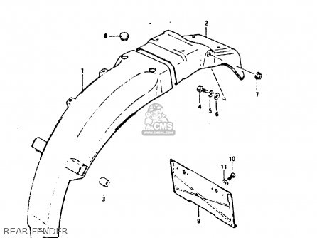 REAR FENDER - GSX750S 1984 (E) UNITED KINGDOM (E02)