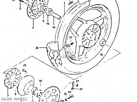 REAR WHEEL - GSX750S 1984 (E) UNITED KINGDOM (E02)