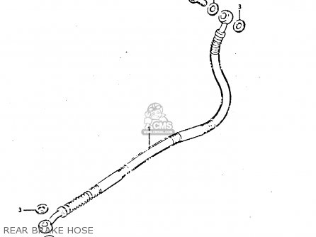 REAR BRAKE HOSE - GSX750S 1984 (E) UNITED KINGDOM (E02)