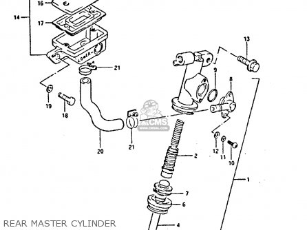 REAR MASTER CYLINDER - GSX750S 1984 (E) UNITED KINGDOM (E02)
