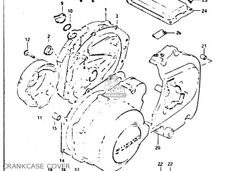 CRANKCASE COVER - GSX750S 1984 (E) UNITED KINGDOM (E02)