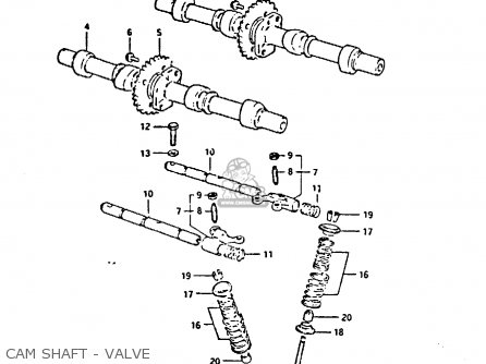 CAM SHAFT - VALVE - GSX750S 1984 (E) UNITED KINGDOM (E02)