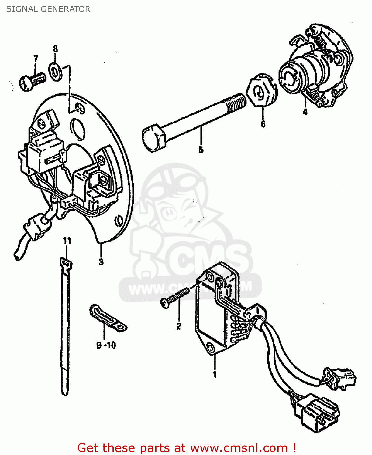 SIGNAL GENERATOR GSX750S KATANA 1982 (Z) 1 2 4 6 15 16 17 18 21 22 24 25 26 30 39