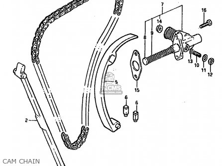 CAM CHAIN - GSX750S KATANA 1982 (Z) 1 2 4 6 15 16 17 18 21 22 24 25 26 30 39