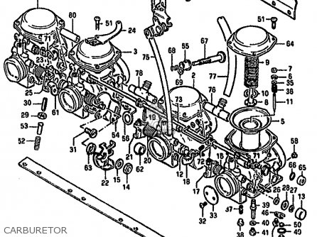 CARBURETOR - GSX750S KATANA 1982 (Z) 1 2 4 6 15 16 17 18 21 22 24 25 26 30 39