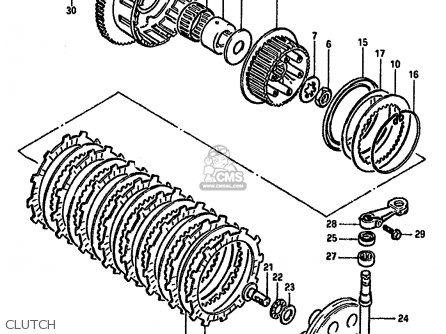 CLUTCH - GSX750S KATANA 1982 (Z) 1 2 4 6 15 16 17 18 21 22 24 25 26 30 39