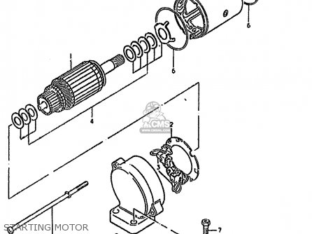 STARTING MOTOR - GSX750S KATANA 1982 (Z) 1 2 4 6 15 16 17 18 21 22 24 25 26 30 39