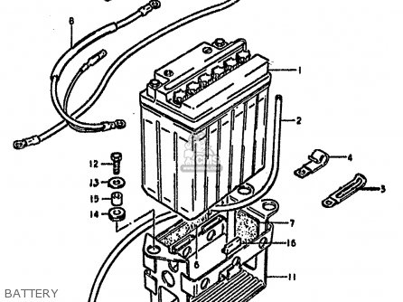 BATTERY - GSX750S KATANA 1982 (Z) 1 2 4 6 15 16 17 18 21 22 24 25 26 30 39