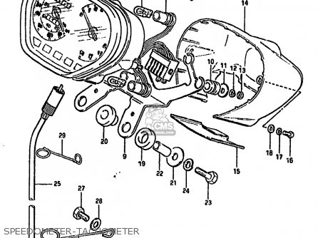 SPEEDOMETER-TACHOMETER - GSX750S KATANA 1982 (Z) 1 2 4 6 15 16 17 18 21 22 24 25 26 30 39