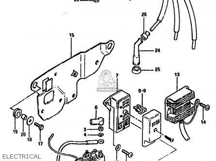 ELECTRICAL - GSX750S KATANA 1982 (Z) 1 2 4 6 15 16 17 18 21 22 24 25 26 30 39