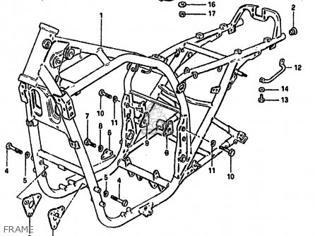 FRAME - GSX750S KATANA 1982 (Z) 1 2 4 6 15 16 17 18 21 22 24 25 26 30 39