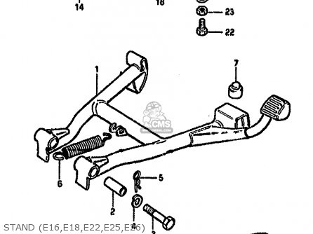 STAND (E16,E18,E22,E25,E26) - GSX750S KATANA 1982 (Z) 1 2 4 6 15 16 17 18 21 22 24 25 26 30 39