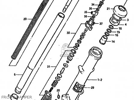 FRONT DAMPER - GSX750S KATANA 1982 (Z) 1 2 4 6 15 16 17 18 21 22 24 25 26 30 39