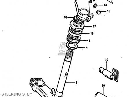 STEERING STEM - GSX750S KATANA 1982 (Z) 1 2 4 6 15 16 17 18 21 22 24 25 26 30 39