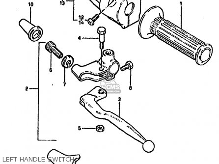 LEFT HANDLE SWITCH - GSX750S KATANA 1982 (Z) 1 2 4 6 15 16 17 18 21 22 24 25 26 30 39