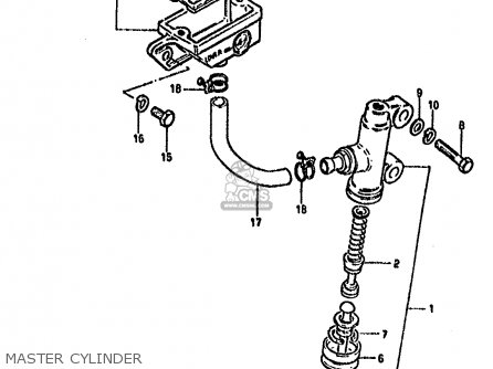 MASTER CYLINDER - GSX750S KATANA 1982 (Z) 1 2 4 6 15 16 17 18 21 22 24 25 26 30 39