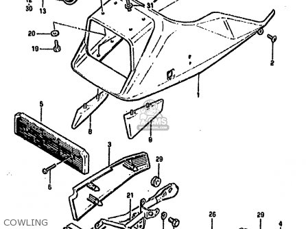 COWLING - GSX750S KATANA 1982 (Z) 1 2 4 6 15 16 17 18 21 22 24 25 26 30 39