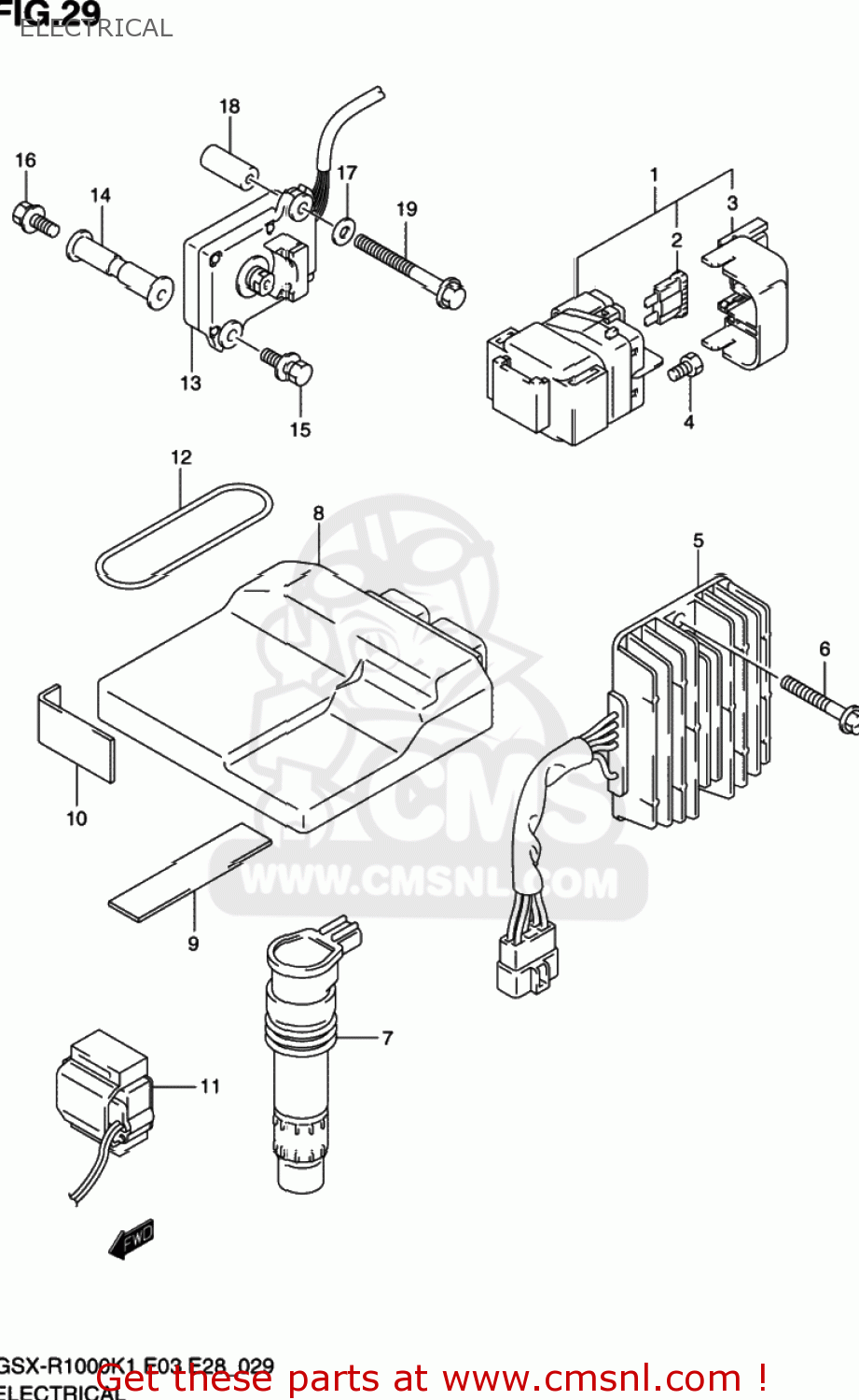 ELECTRICAL GSXR1000 2001 (K1) USA (E03)