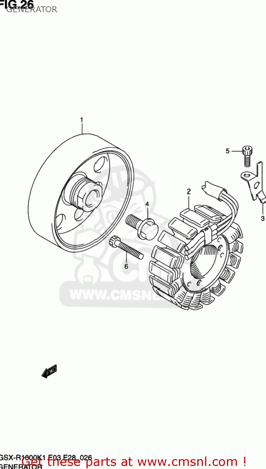 GENERATOR GSXR1000 2001 (K1) USA (E03)