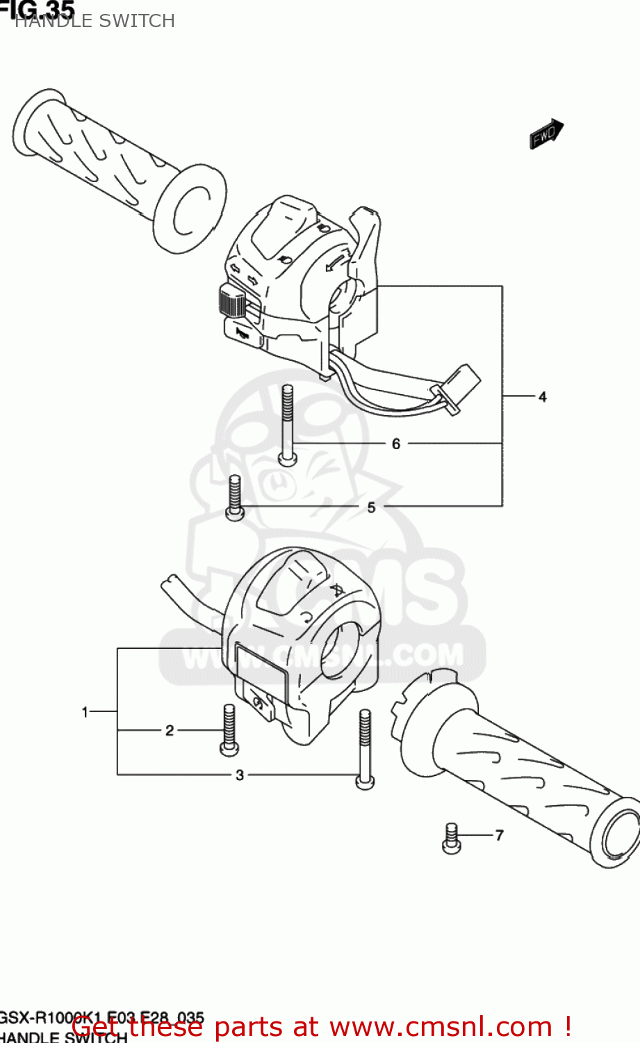 HANDLE SWITCH GSXR1000 2001 (K1) USA (E03)