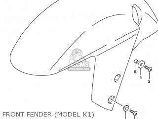FRONT FENDER (MODEL K1) - GSXR1000 2001 (K1) USA (E03)