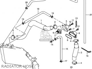 RADIATOR HOSE - GSXR1000 2001 (K1) USA (E03)