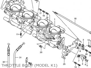 THROTTLE BODY (MODEL K1) - GSXR1000 2001 (K1) USA (E03)