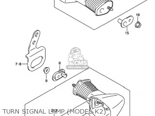 TURN SIGNAL LAMP (MODEL K2) - GSXR1000 2001 (K1) USA (E03)