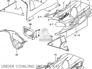 UNDER COWLING (MODEL K1) - GSXR1000 2001 (K1) USA (E03)
