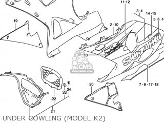 UNDER COWLING (MODEL K2) - GSXR1000 2001 (K1) USA (E03)