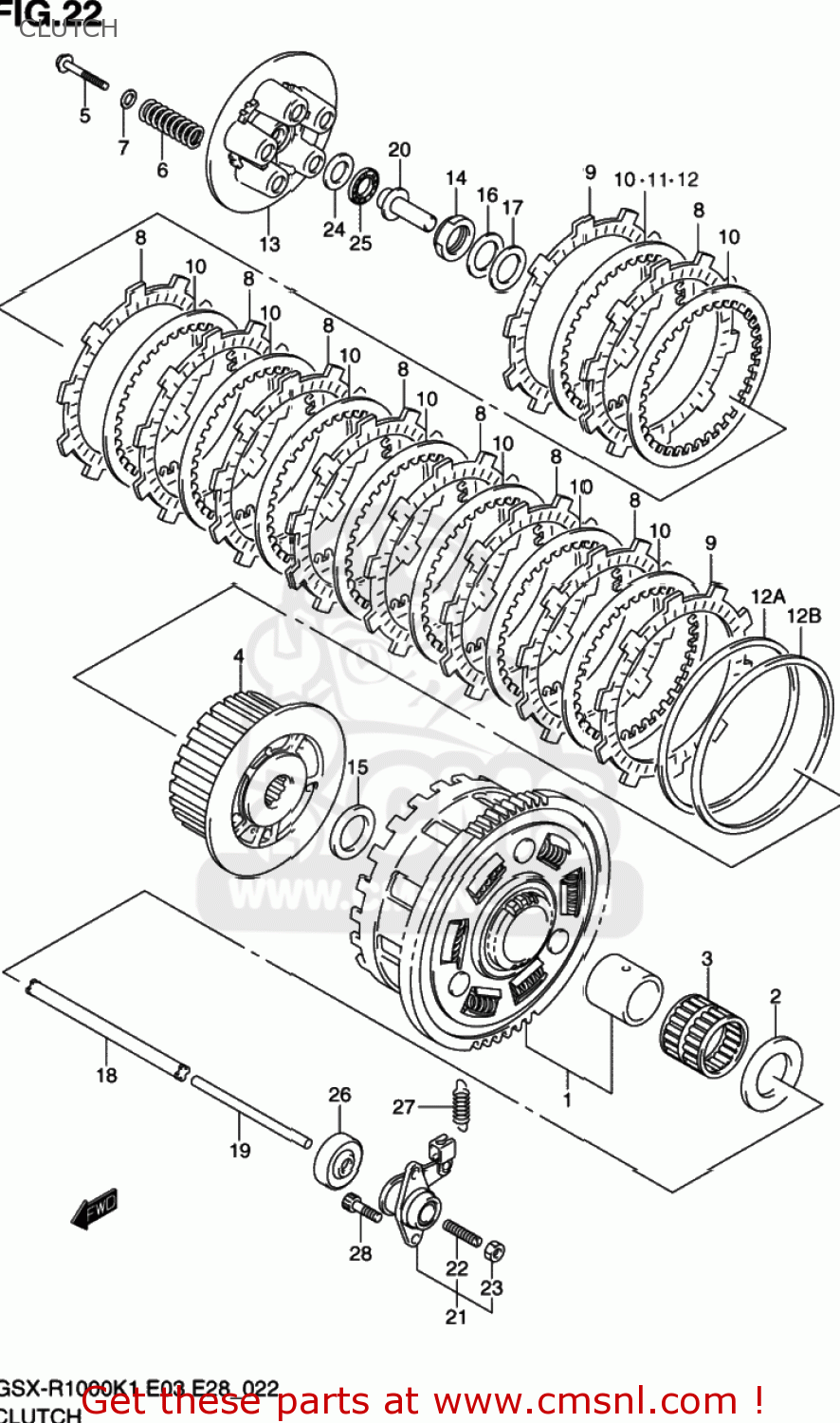CLUTCH GSXR1000 2002 (K2) USA (E03)