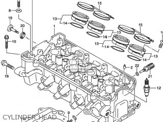 CYLINDER HEAD - GSXR1000 2002 (K2) USA (E03)