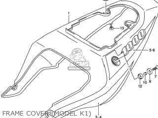 FRAME COVER (MODEL K1) - GSXR1000 2002 (K2) USA (E03)