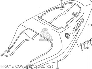 FRAME COVER (MODEL K2) - GSXR1000 2002 (K2) USA (E03)