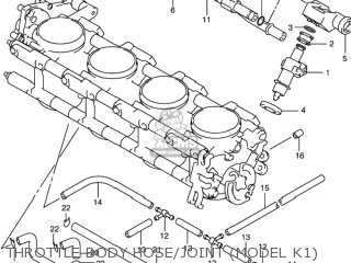 THROTTLE BODY HOSE/JOINT (MODEL K1) - GSXR1000 2002 (K2) USA (E03)