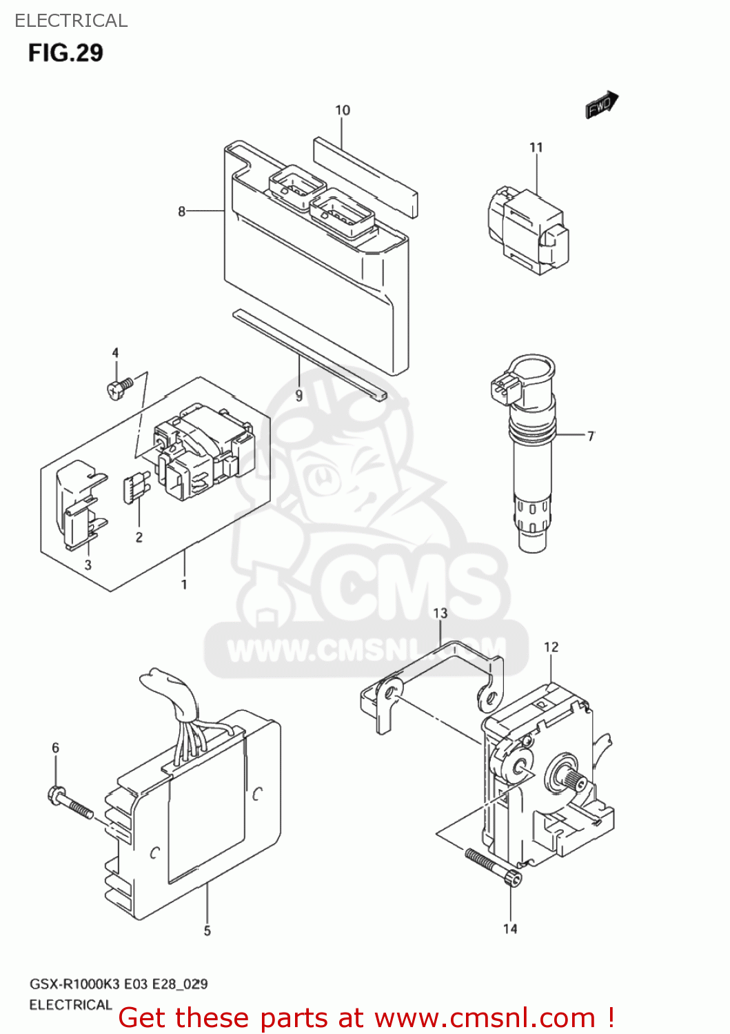 ELECTRICAL GSXR1000 2003 (K3) USA (E03)
