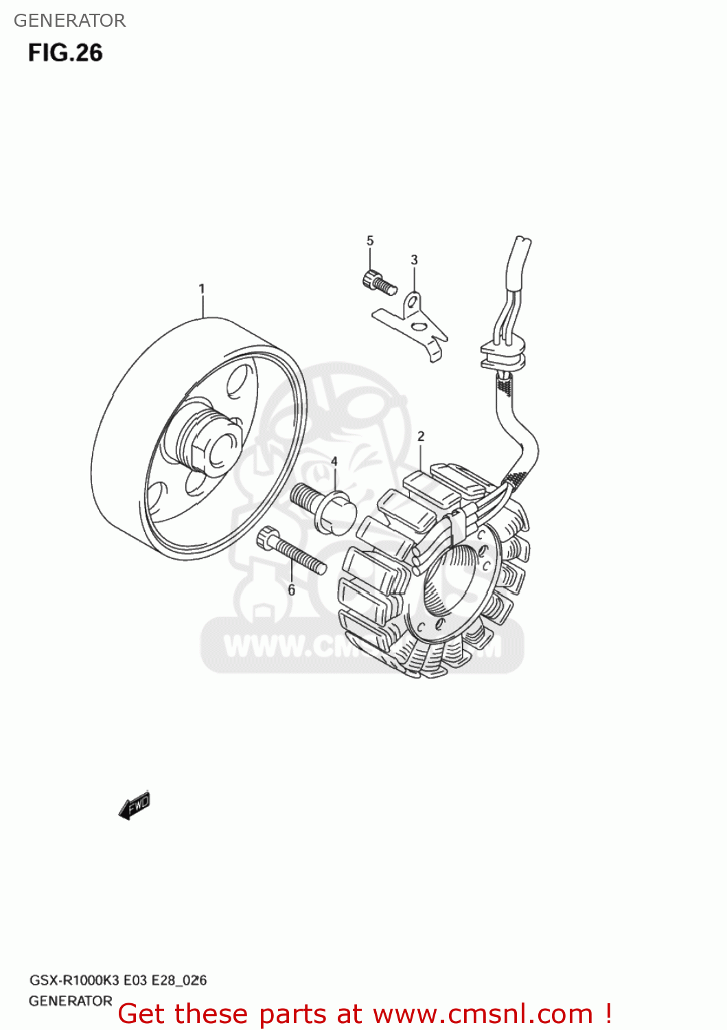 GENERATOR GSXR1000 2003 (K3) USA (E03)