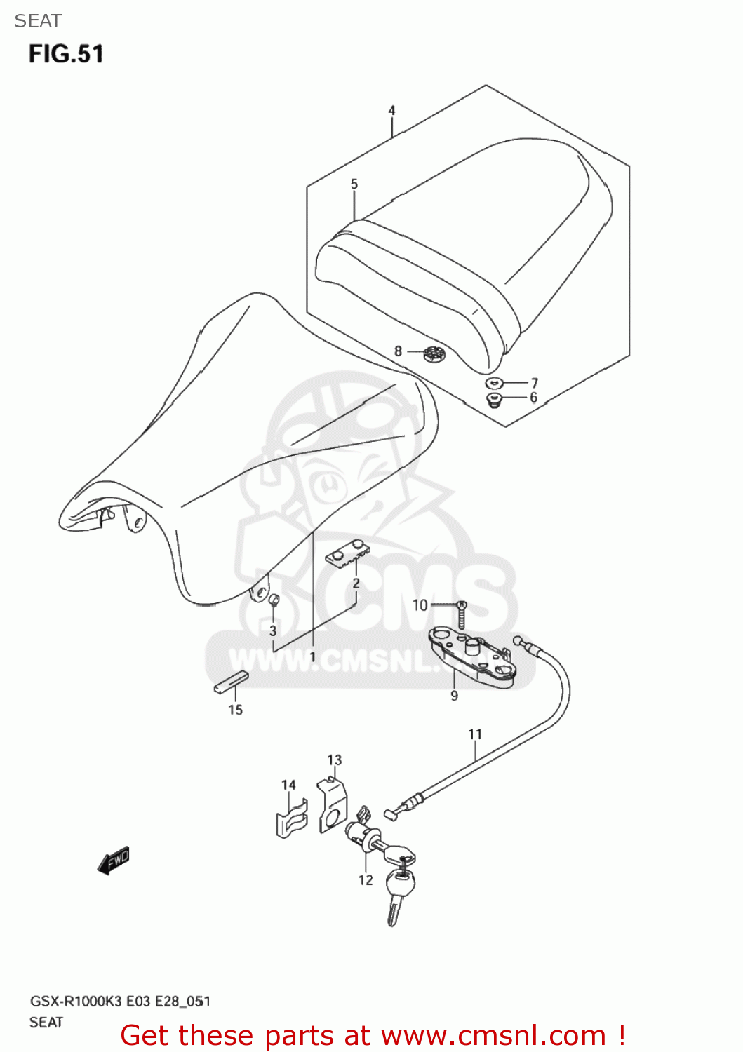 SEAT GSXR1000 2003 (K3) USA (E03)