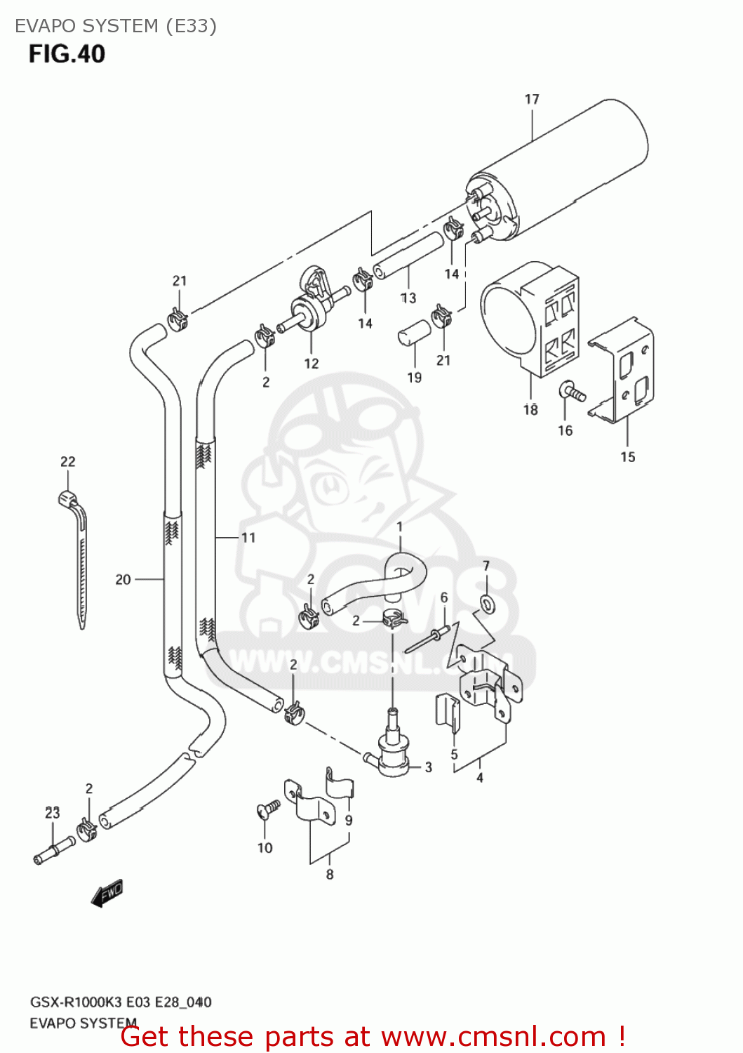EVAPO SYSTEM (E33) GSXR1000 2004 (K4) USA (E03)