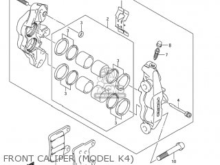 FRONT CALIPER (MODEL K4) - GSXR1000 2004 (K4) USA (E03)