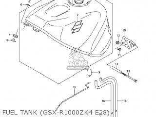 FUEL TANK (GSX-R1000ZK4 E28) - GSXR1000 2004 (K4) USA (E03)