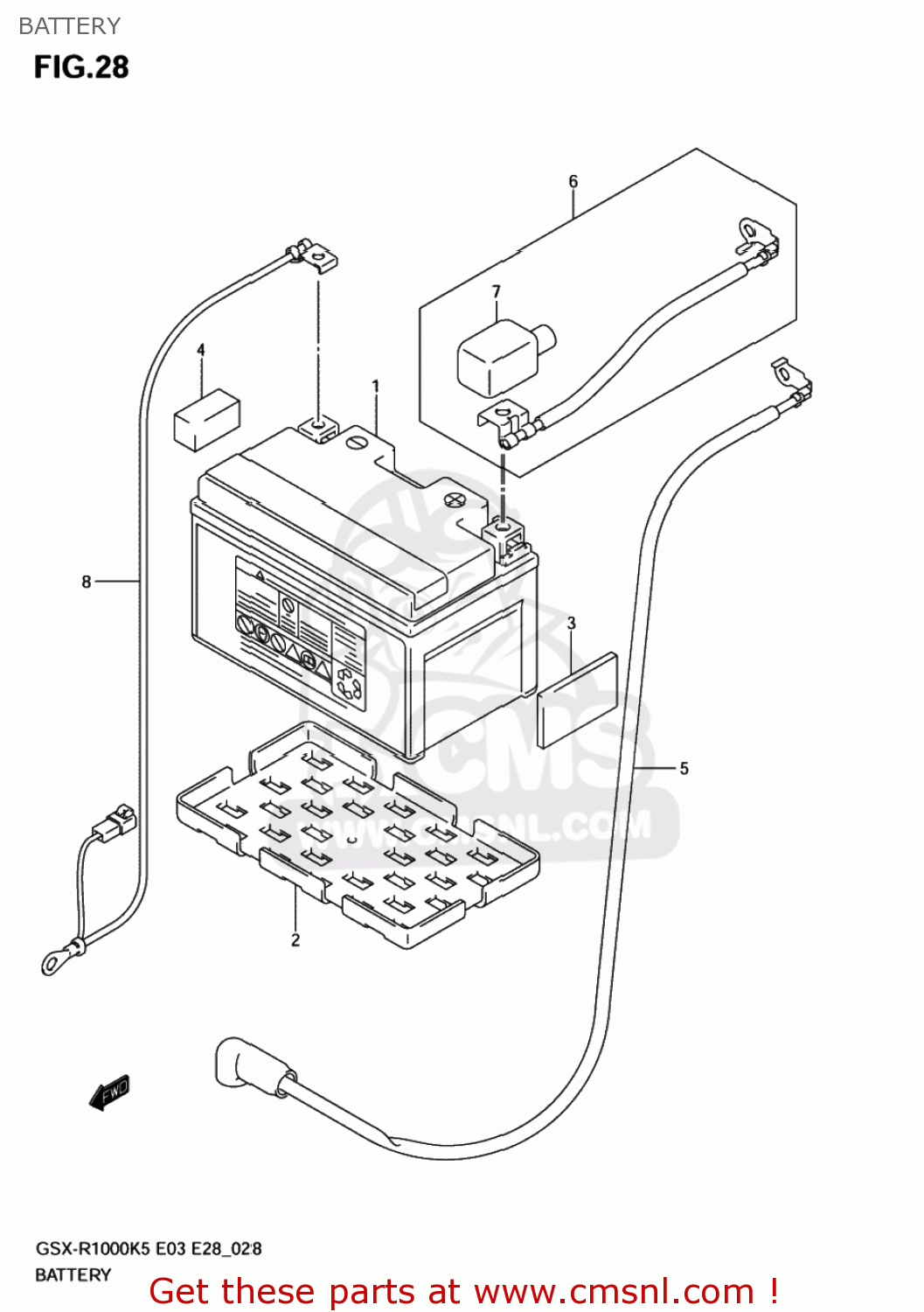 BATTERY GSXR1000 2005 (K5) USA (E03)