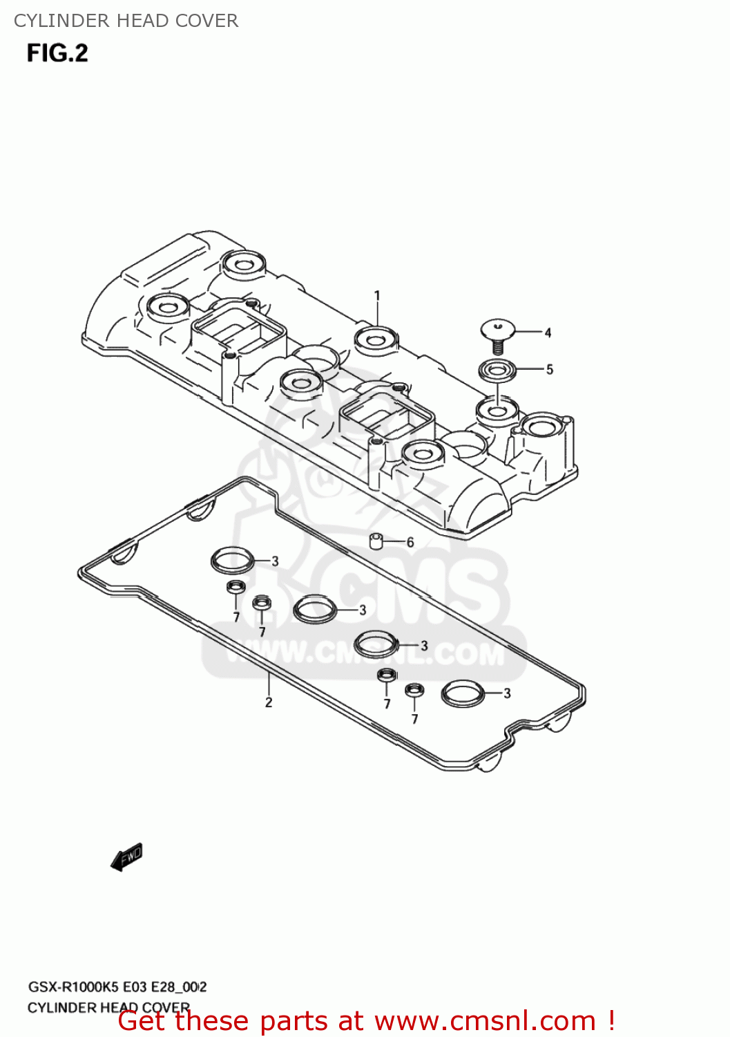 CYLINDER HEAD COVER GSXR1000 2005 (K5) USA (E03)